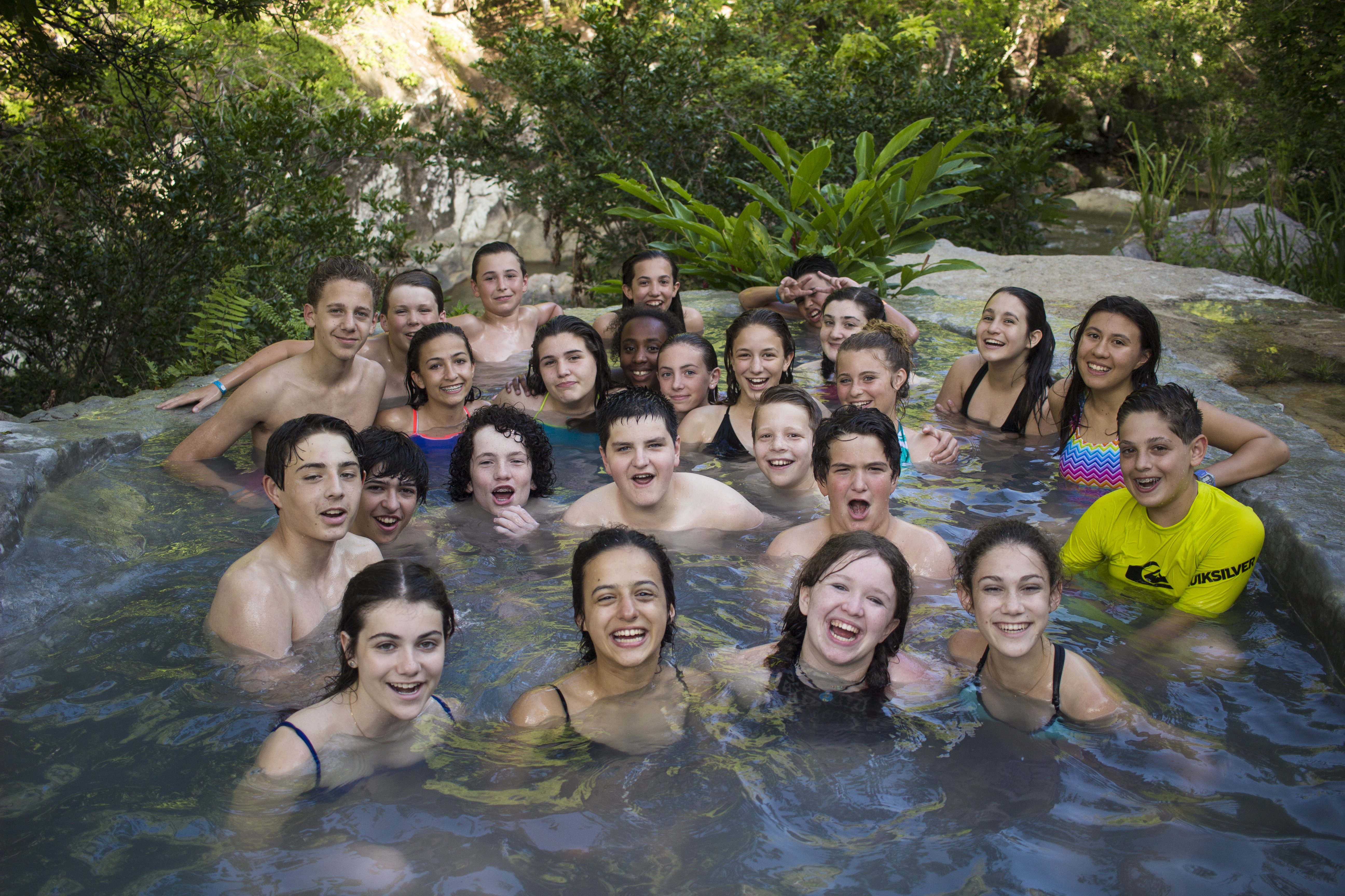 The water was hot but these students are cool