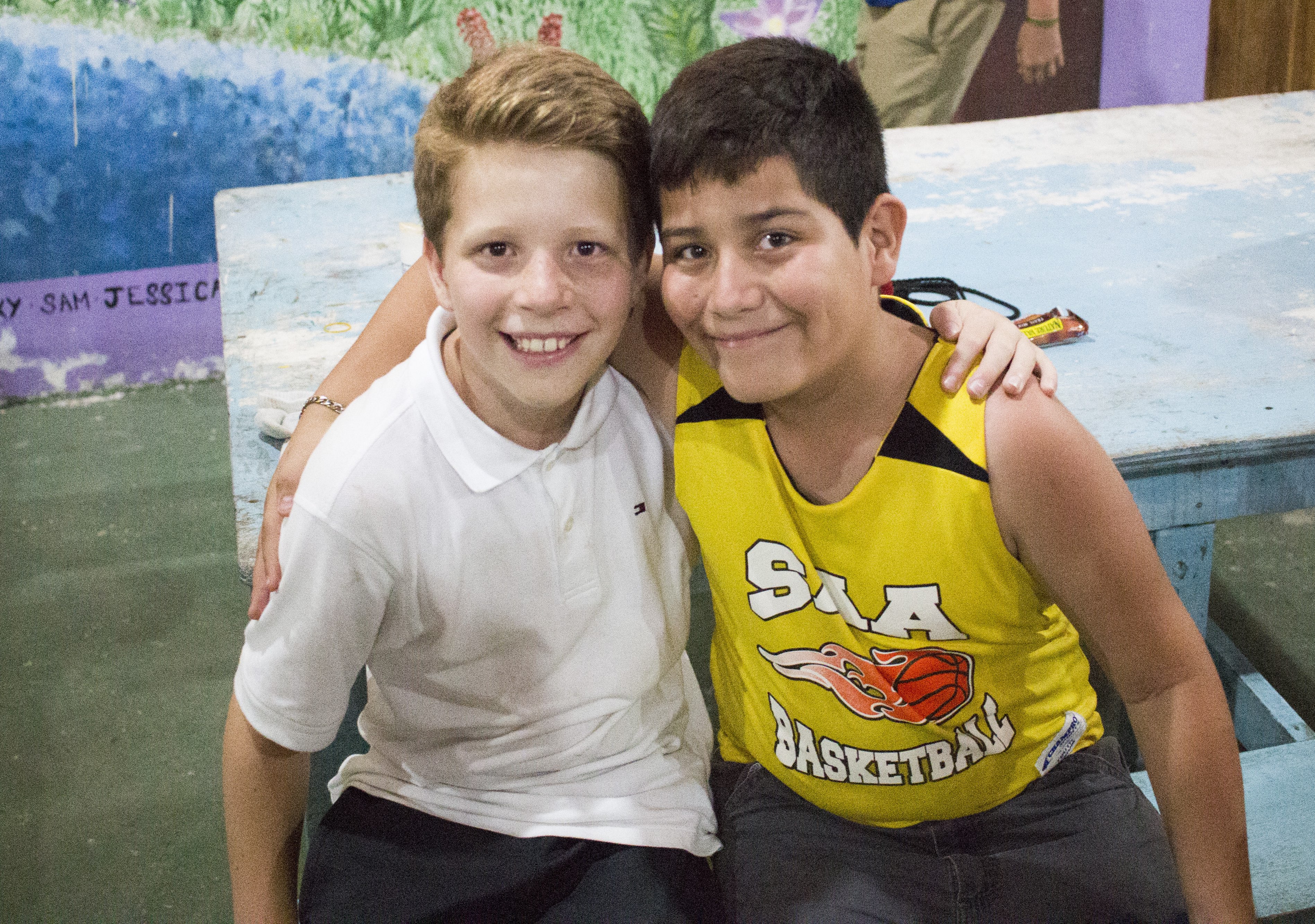 Alex and Pablo (not pictured: a soccer ball)
